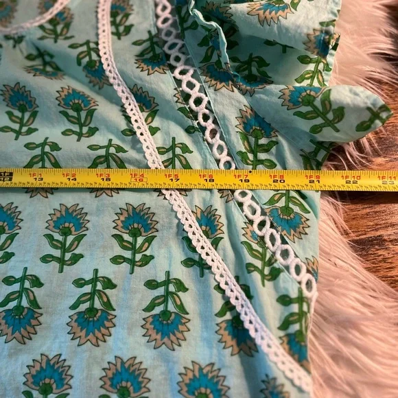 Joie casual prairie core cottage core Floral Ruffle Sleeve Top - - Picture 9 of 10